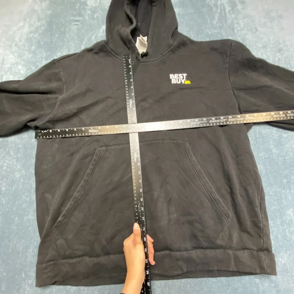 Adidas Best Buy Hoodie Mens 2XL Black Fleece Lined Drawstring Kangaroo Pockets